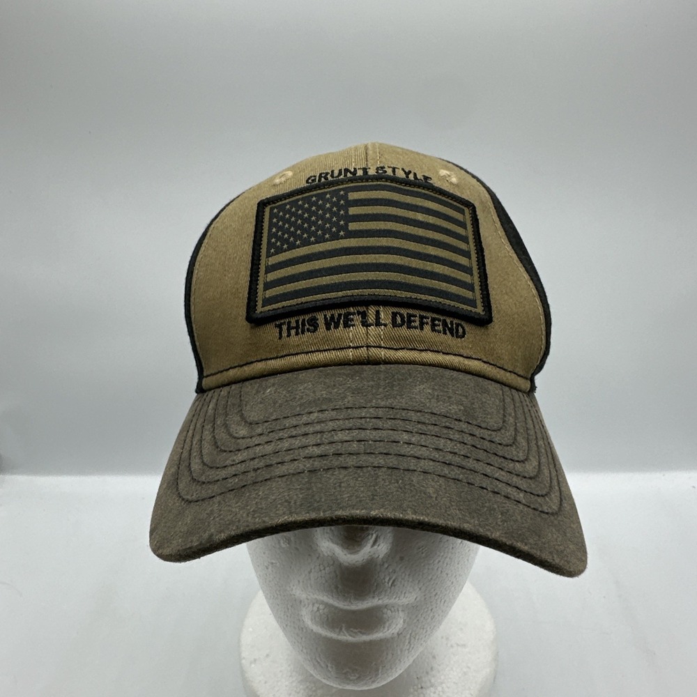 Grunt Style Veteran Flag‎ Hat Adjustable Cap American Flag Patriotic